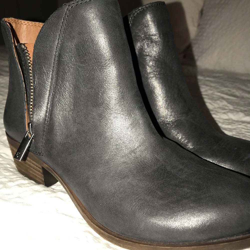 Lucky Brand Black Leather Booties